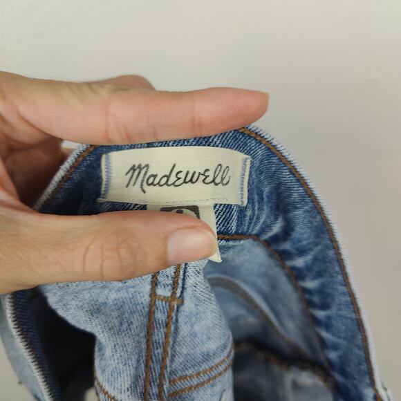 Madewell The Perfect‎ Jean Short Womens 26 Denim Cut Offs Light Wash Raw Hem - Picture 5 of 8